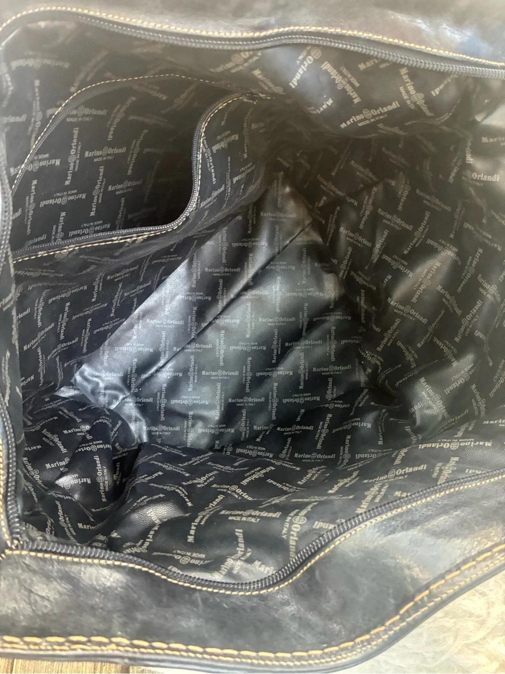 🌺LARGE genuine leather tote shoulder bag black🌺 - Picture 3 of 10